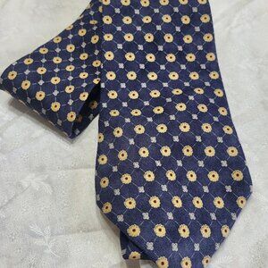 Perry Ellis Portfolio tie with a Blue Background and Gold Pattern